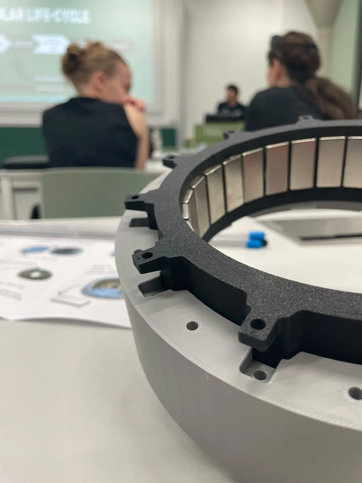 Motor rotor ring fitted with arc-segment permanent magnets